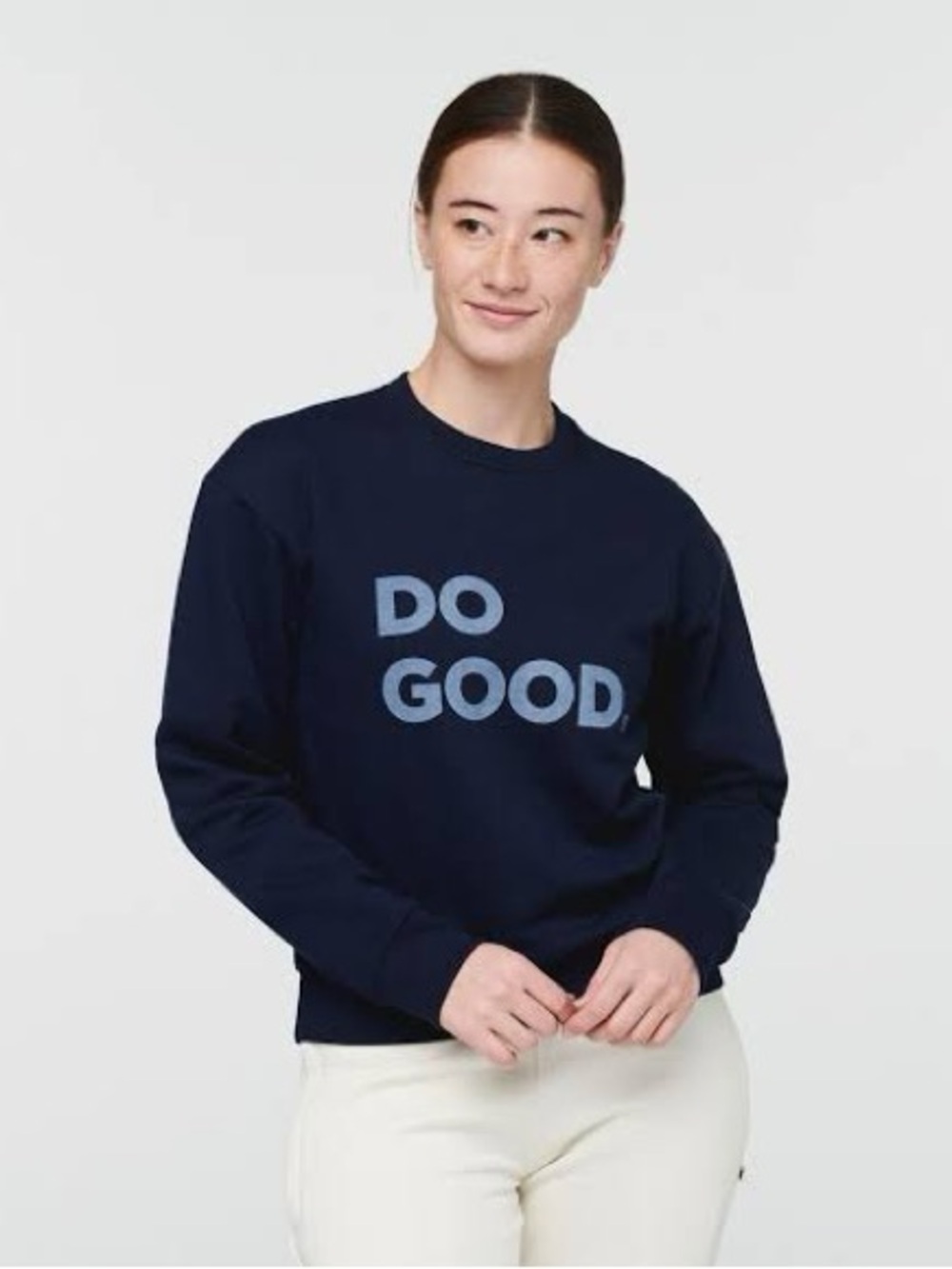 Cotopaxi Do Good Organic Cotton Crew Neck Sweatshirt Navy Blue Size L